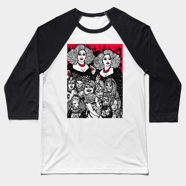 Dragula Baseball T-Shirt by COLORaQUEEN